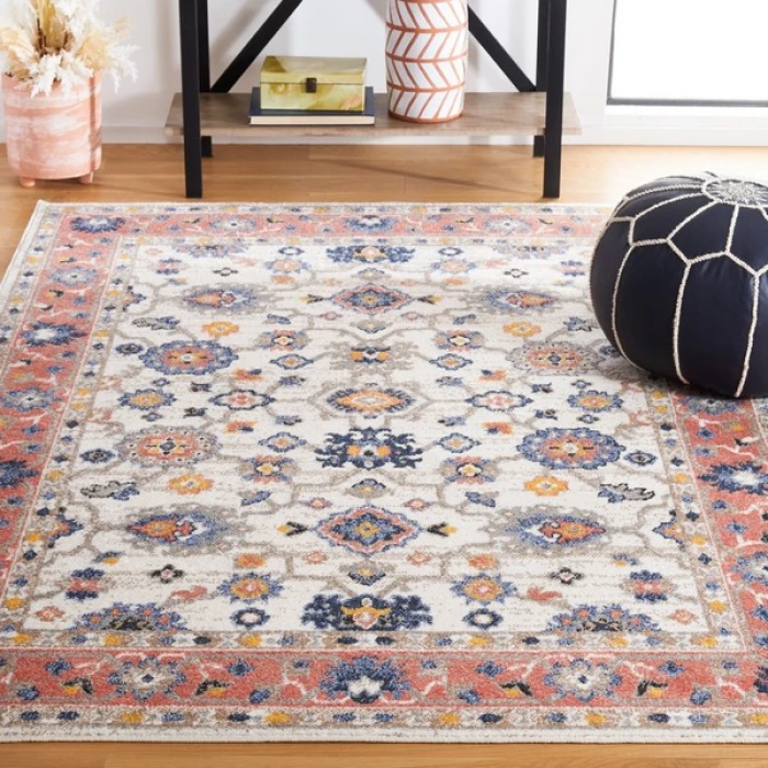Safavieh Astoria ASA408 Ivory / Rust 8' X 10' Rectangle Area Rug