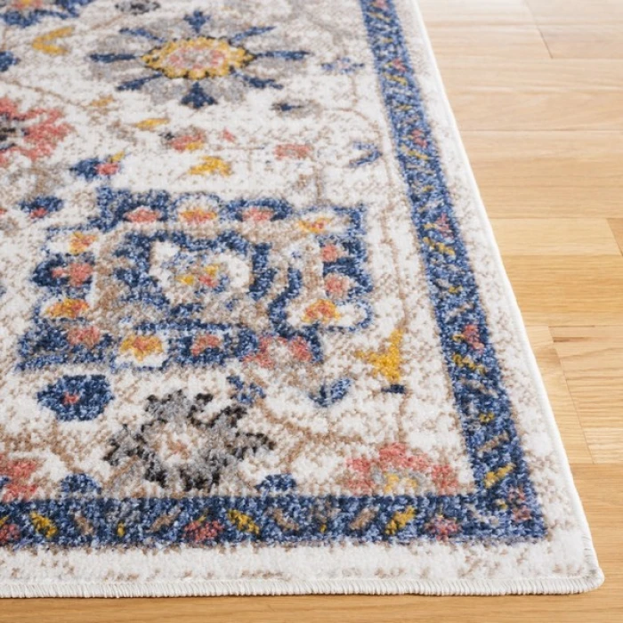 Safavieh Astoria ASA410 Beige / Blue 6'-7" X 6'-7" Square Area Rug