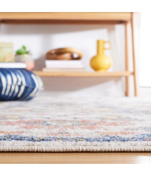 Safavieh Astoria ASA410 Beige / Blue 6'-7" X 6'-7" Square Area Rug