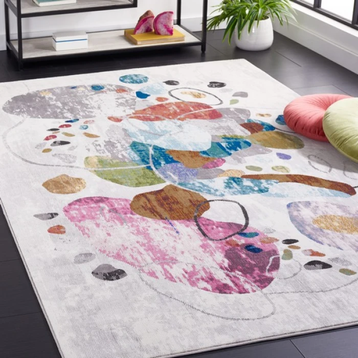 Safavieh Art Studio ASD108 Ivory / Blue 4' X 6' Rectangle Area Rug