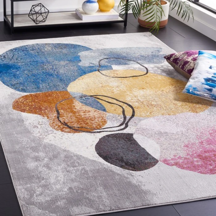 Safavieh Art Studio ASD110 Ivory / Blue 4' X 6' Rectangle Area Rug