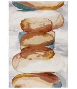 Safavieh Art Studio ASD116 Ivory / Rust 3' X 5' Rectangle Area Rug