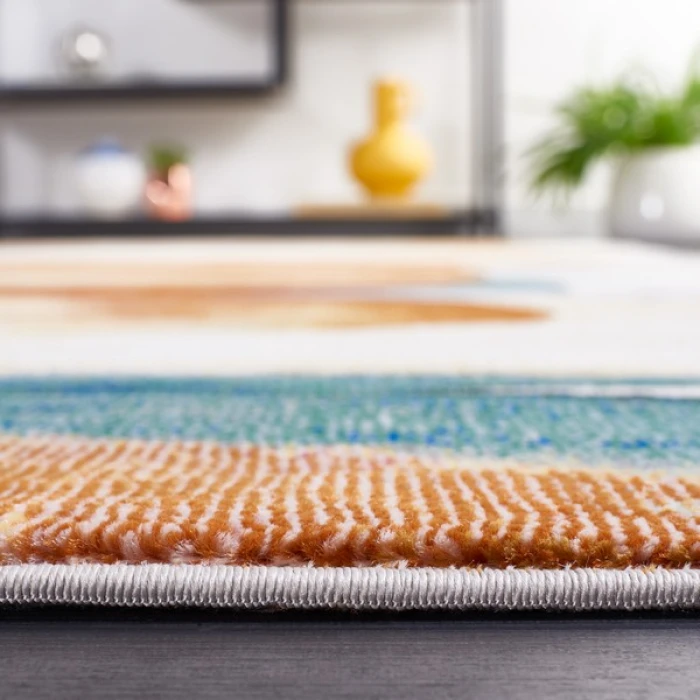 Safavieh Art Studio ASD116 Ivory / Rust 4' X 6' Rectangle Area Rug