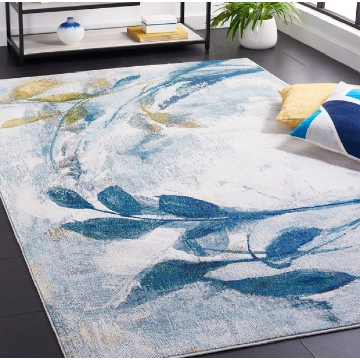 Safavieh Art Studio ASD118 Ivory / Light Blue 4' X 6' Rectangle Area Rug