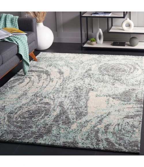 Safavieh Audrey AUD107 Blue / Grey 5'-0" x 7'-0" Rectangle Area Rug