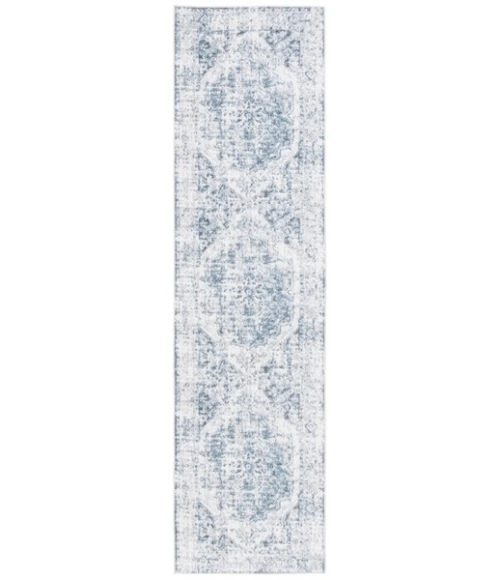 Safavieh Baltimore BAL850 Light Grey / Blue 2'-2" X 8' Runner Area Rug