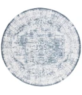 Safavieh Baltimore BAL850 Light Grey / Blue 6'-7" X 6'-7" Round Area Rug