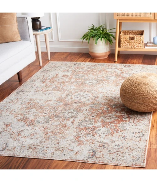 Safavieh Baltimore BAL852 Ivory / Rust 5'-3" X 7'-6" Rectangle Area Rug