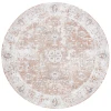 Safavieh Baltimore BAL852 Ivory / Rust 6'-7" X 6'-7" Round Area Rug