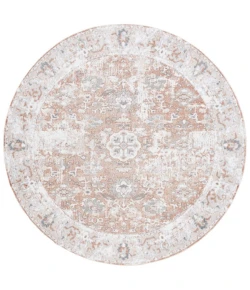 Safavieh Baltimore BAL852 Ivory / Rust 6'-7" X 6'-7" Round Area Rug