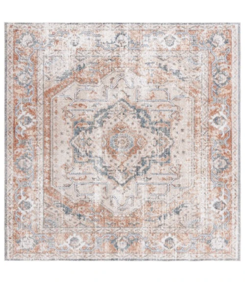 Safavieh Baltimore BAL854 Beige / Rust 6'-7" X 6'-7" Square Area Rug