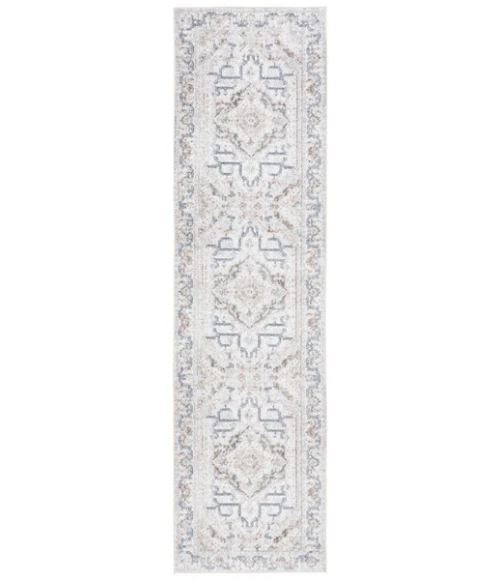 Safavieh Baltimore BAL854 Light Grey / Rust 2'-2" X 8' Runner Area Rug