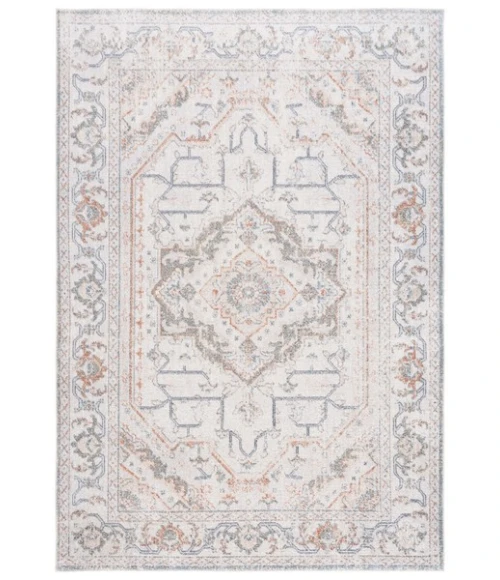 Safavieh Baltimore BAL854 Light Grey / Rust 5'-3" X 7'-6" Rectangle Area Rug