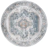 Safavieh Baltimore BAL854 Light Grey / Blue 6'-7" X 6'-7" Round Area Rug