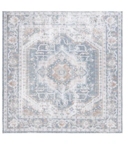 Safavieh Baltimore BAL854 Light Grey / Blue 6'-7" X 6'-7" Square Area Rug