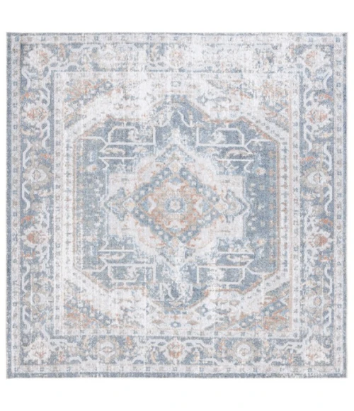 Safavieh Baltimore BAL854 Light Grey / Blue 6'-7" X 6'-7" Square Area Rug