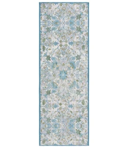Safavieh Barbados BAR513 Ivory / Light Blue 2'-8" X 8' Runner Area Rug