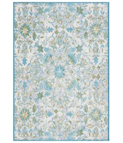 Safavieh Barbados BAR513 Ivory / Light Blue 4' X 6' Rectangle Area Rug