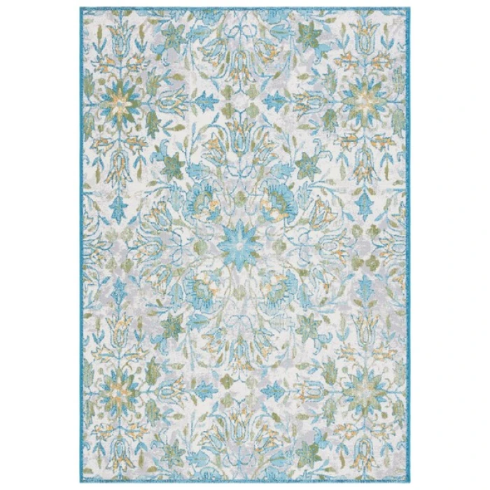 Safavieh Barbados BAR513 Ivory / Light Blue 4' X 6' Rectangle Area Rug