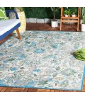 Safavieh Barbados BAR513 Ivory / Light Blue 4' X 6' Rectangle Area Rug