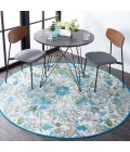 Safavieh Barbados BAR513 Ivory / Light Blue 6'-6" X 6'-6" Round Area Rug