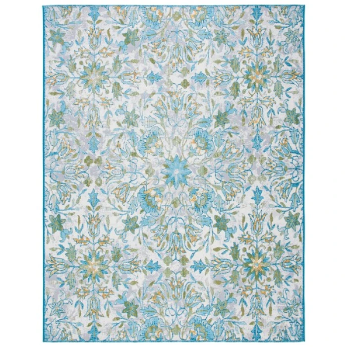 Safavieh Barbados BAR513 Ivory / Light Blue 9'-10" x 12'-5" Rectangle Area Rug