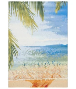 Safavieh Barbados BAR515 Gold / Blue 5'-3" X 7'-6" Rectangle Area Rug