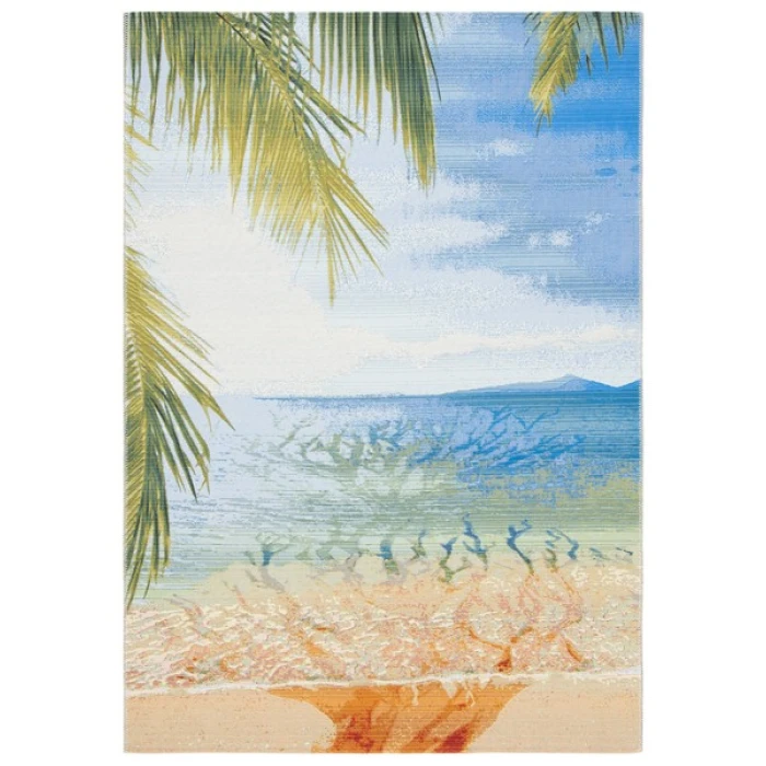 Safavieh Barbados BAR515 Gold / Blue 3'-3" X 5'-3" Rectangle Area Rug