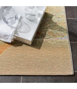 Safavieh Barbados BAR515 Gold / Blue 6'-6" X 6'-6" Round Area Rug