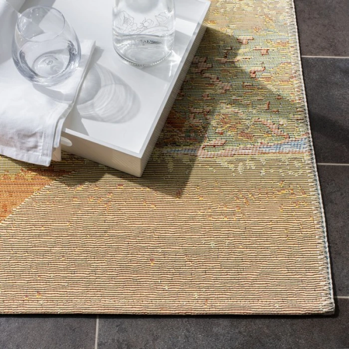 Safavieh Barbados BAR515 Gold / Blue 3'-3" X 5'-3" Rectangle Area Rug