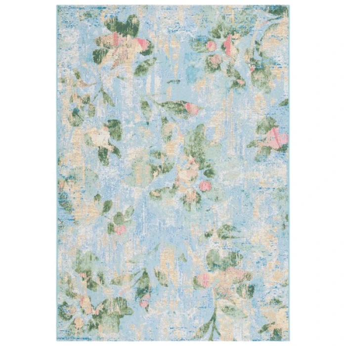 Safavieh Barbados BAR522 Light Blue / Green 9'-10" x 12'-5" Rectangle Area Rug