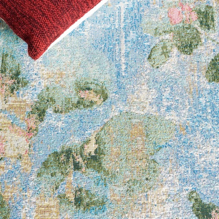Safavieh Barbados BAR522 Light Blue / Green 9'-10" x 12'-5" Rectangle Area Rug