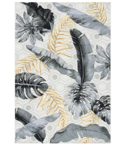 Safavieh Barbados BAR524 Grey / Gold 5'-3" X 7'-6" Rectangle Area Rug