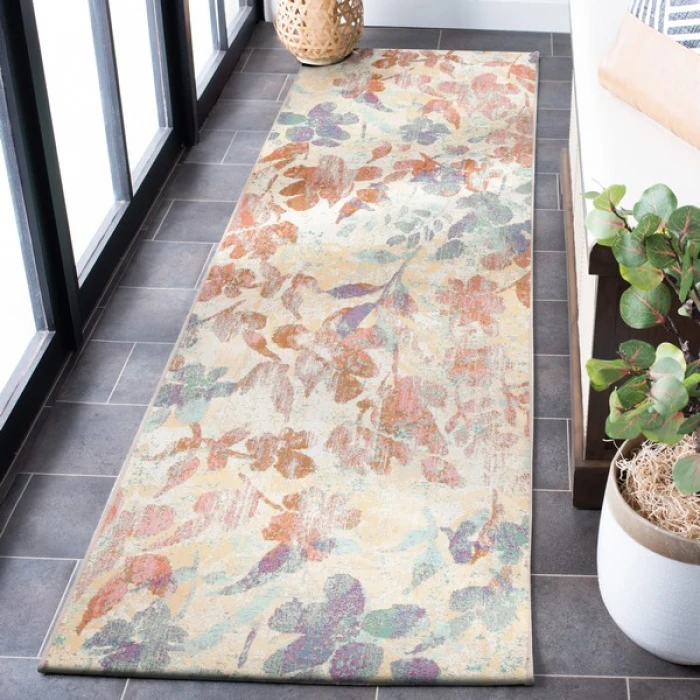 Safavieh Barbados BAR525 Beige / Red 2'-8" X 8' Runner Area Rug