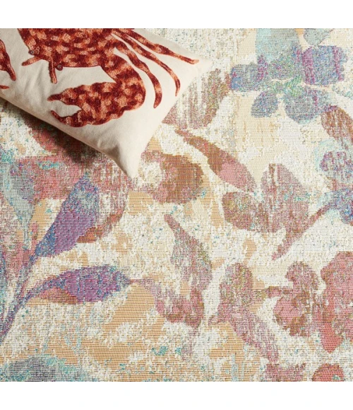 Safavieh Barbados BAR525 Beige / Red 6'-6" X 6'-6" Round Area Rug