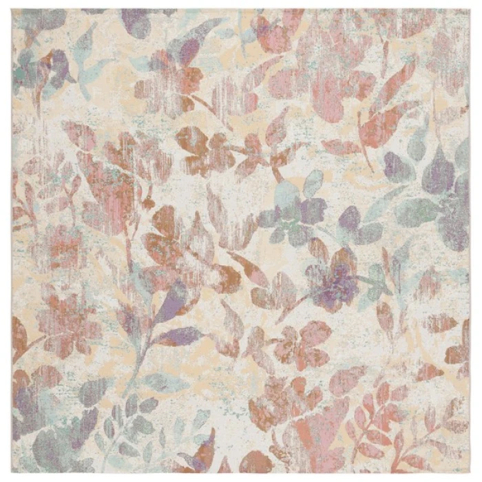 Safavieh Barbados BAR525 Beige / Red 6'-6" x 6'-6"Square Square Area Rug