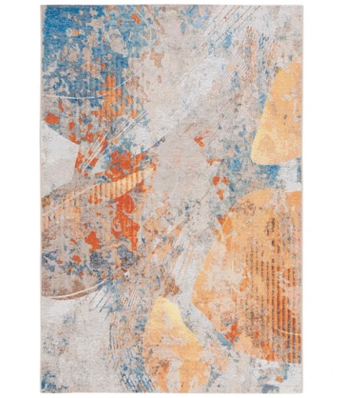 Safavieh Barbados BAR536 Blue / Rust 9'-10" x 12'-5" Rectangle Area Rug
