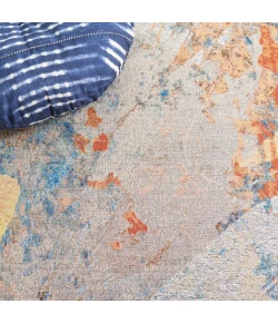 Safavieh Barbados BAR536 Blue / Rust 9'-10" x 12'-5" Rectangle Area Rug