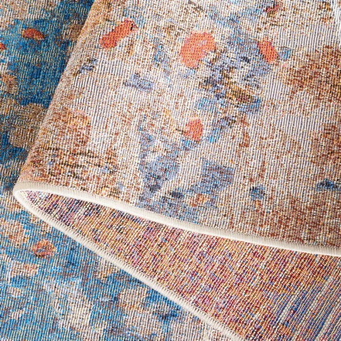 Safavieh Barbados BAR536 Blue / Rust 9'-10" x 12'-5" Rectangle Area Rug