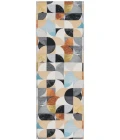 Safavieh Barbados BAR539 Ivory Black / Blue Rust 2'-8" X 8' Runner Area Rug