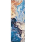 Safavieh Barbados BAR540 Blue / Rust Gold 2'-8" X 8' Runner Area Rug