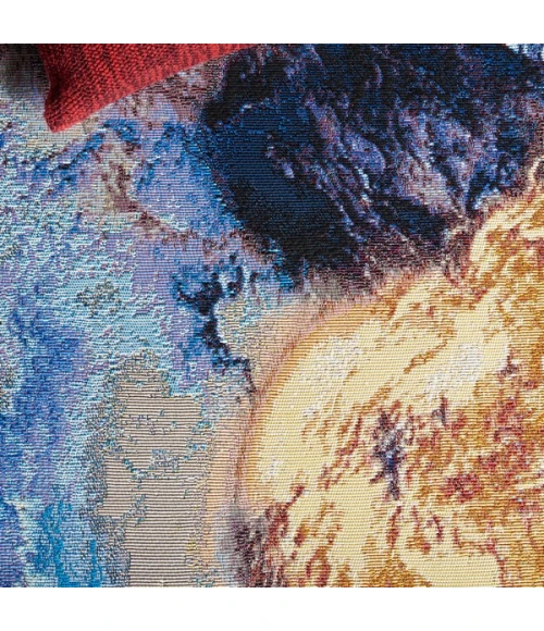 Safavieh Barbados BAR540 Blue / Rust Gold 5'-3" X 7'-6" Rectangle Area Rug