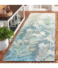 Safavieh Barbados BAR541 Blue Green / Ivory 2'-8" X 8' Runner Area Rug
