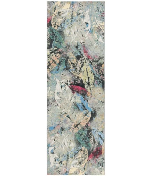 Safavieh Barbados BAR542 Black Green / Pink 2'-8" X 8' Runner Area Rug