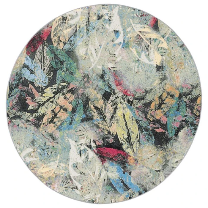 Safavieh Barbados BAR542 Black Green / Pink 6'-6" X 6'-6" Round Area Rug