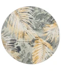 Safavieh Barbados BAR543 Green / Black Gold 6'-6" X 6'-6" Round Area Rug