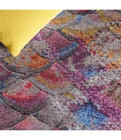 Safavieh Barbados BAR547 Grey Purple / Blue Gold 6'-6" X 6'-6" Round Area Rug