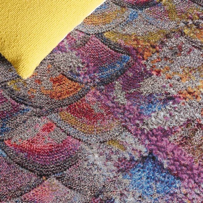 Safavieh Barbados BAR547 Grey Purple / Blue Gold 4' X 6' Rectangle Area Rug