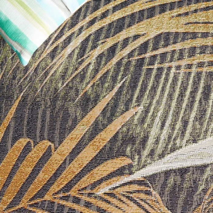 Safavieh Barbados BAR549 Black Green / Gold 6'-6" X 6'-6" Round Area Rug