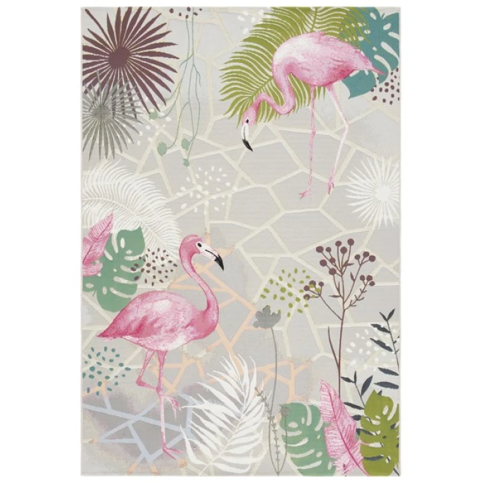 Safavieh Barbados BAR551 Grey / Pink 3'-3" X 5'-3" Rectangle Area Rug